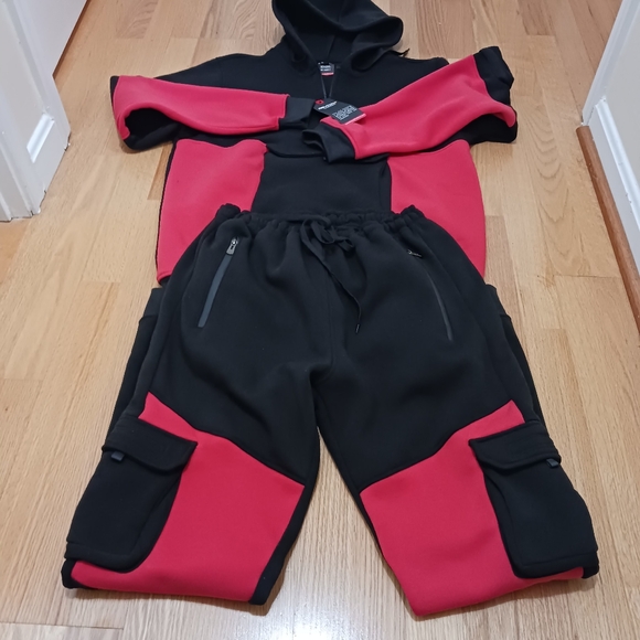2 Piece Tech Athletic Track/Sweatsuit Hoodie/Joggers Size Large for Men - Picture 1 of 3